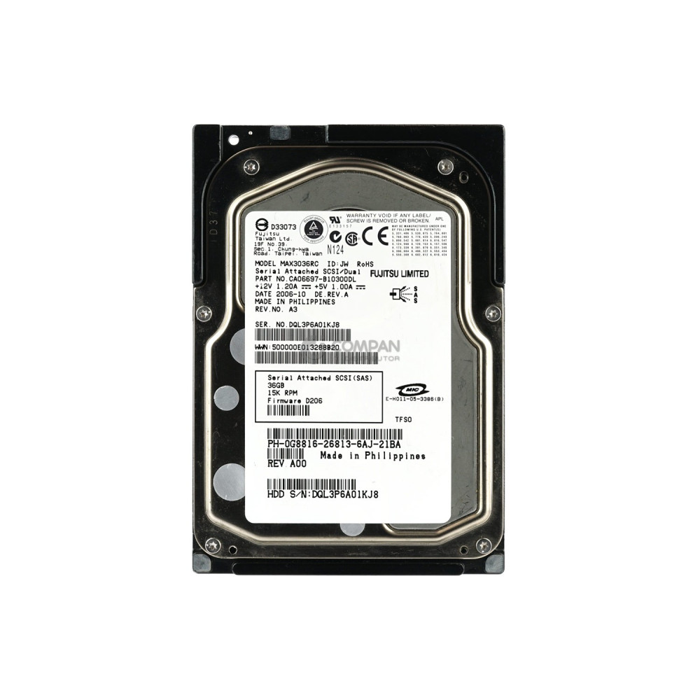 G8816 DELL HDD 36GB 15K SAS 3G 3.5" LFF HOT-SWAP
